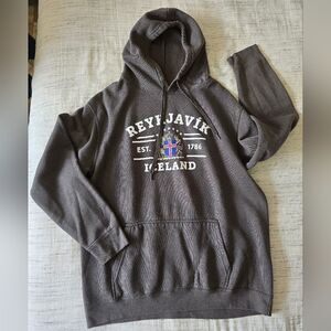 Oversized Gray Reykjavik Iceland Hoodie